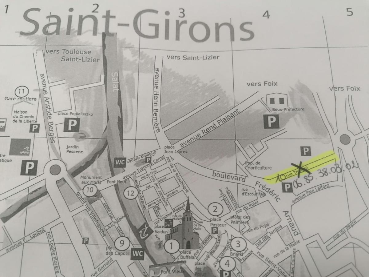 Chambre 23M2 Avec Jardin Wi-Fi Gratuit Saint-Girons Lejlighed Eksteriør billede